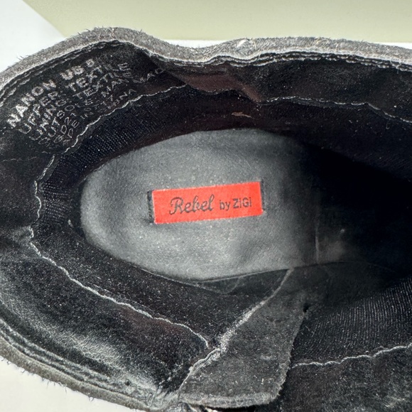 Rebel by Zigi Suede Ankle Booties Black 8 - Picture 4 of 4